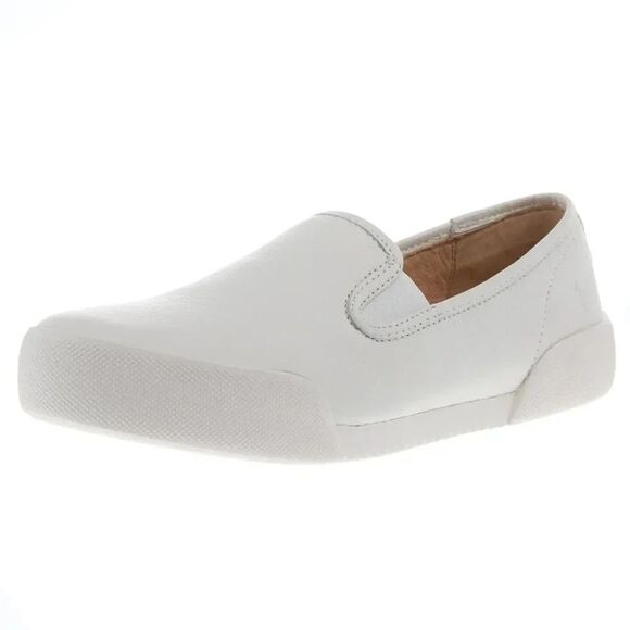 Frye Shoes - New Frye Mia White Tumbled Leather Slip on Shoe Sneaker Size 10